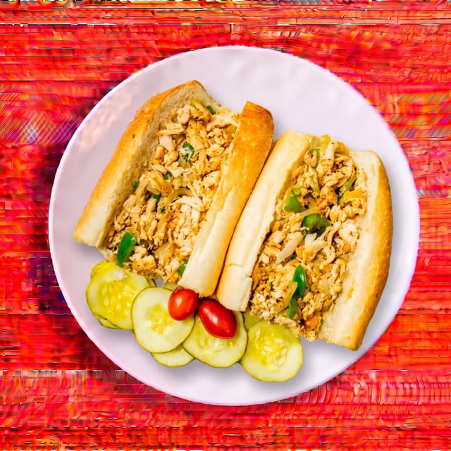 Belly Filler Buffalo Chicken Cheese Steak.